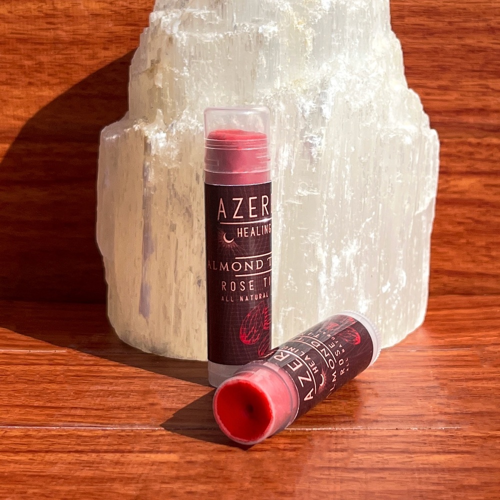 Almond & Tea Tree Rose Tinted Lip Balm | Cocoa and Shea Butter Balm |